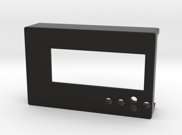RPI LCD Cover Top in Black Natural Versatile Plastic