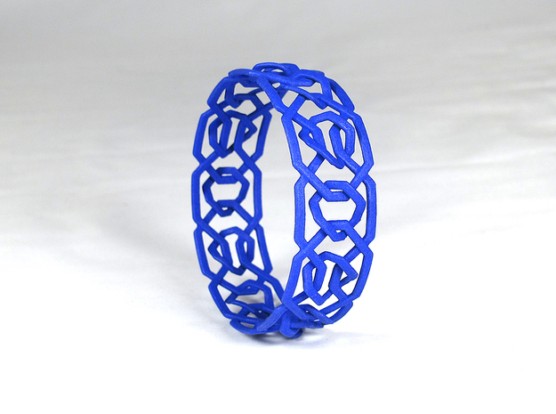  Dilly Design Interlaced Pattern Bangle in Blue Processed Versatile Plastic