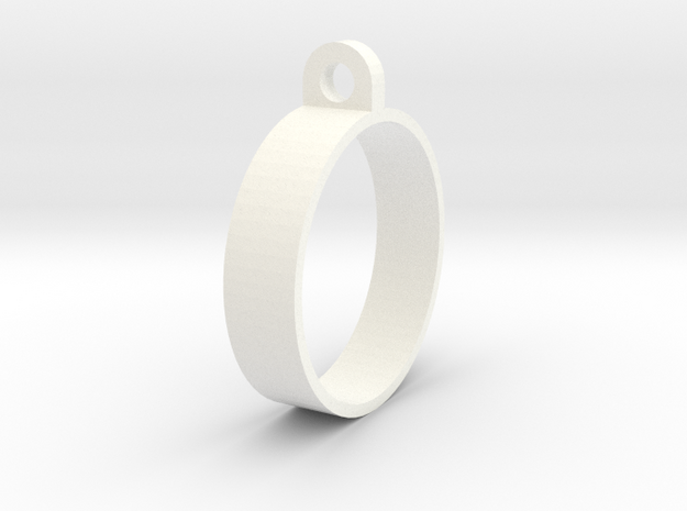 E-cig Mod Ring 24mm in White Processed Versatile Plastic