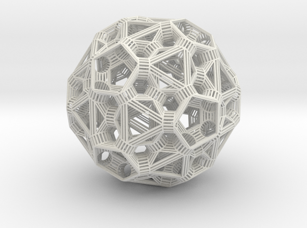 Sphere 6 in White Natural Versatile Plastic