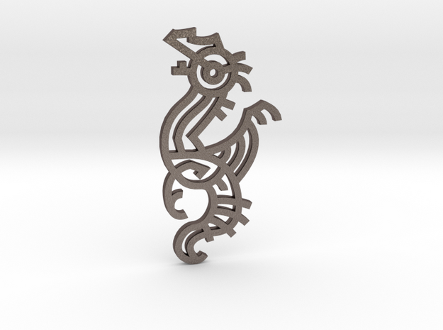 Dragon / Dragón in Polished Bronzed Silver Steel