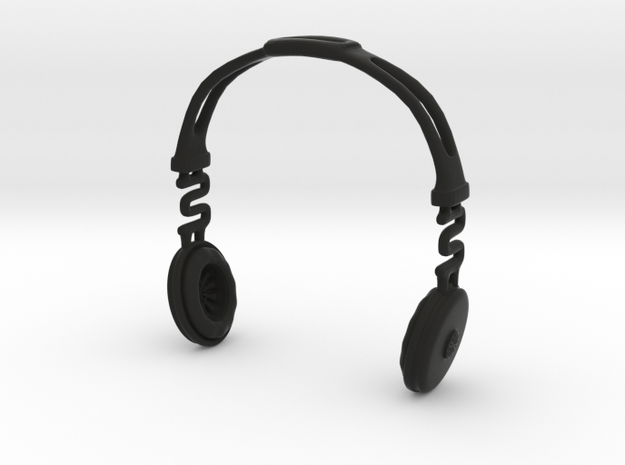 Headphones BOSS Version: BJD Doll MSD fourth size in Black Natural Versatile Plastic