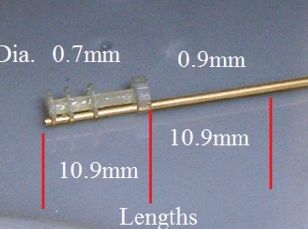 M134 Barrel Clamp 1/24 Scale in Clear Ultra Fine Detail Plastic