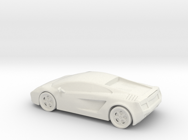Lamborghini Gallardo in White Natural Versatile Plastic