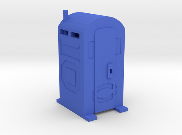 Porta Potty - HO 87:1 Scale in Blue Processed Versatile Plastic