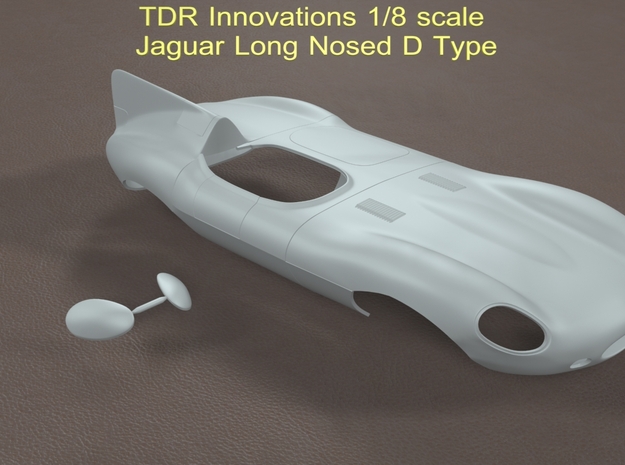 1/8 Jaguar Long Nose D Type in White Natural Versatile Plastic