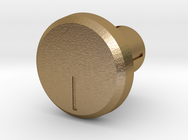 Shooter Rod Knob - Volume-part A in Polished Gold Steel