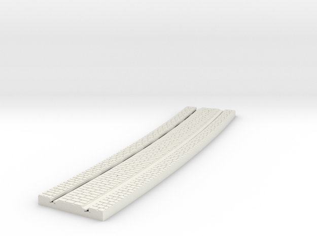 P-165stw-long-curved-y-tram-track-100-w-3a in White Natural Versatile Plastic