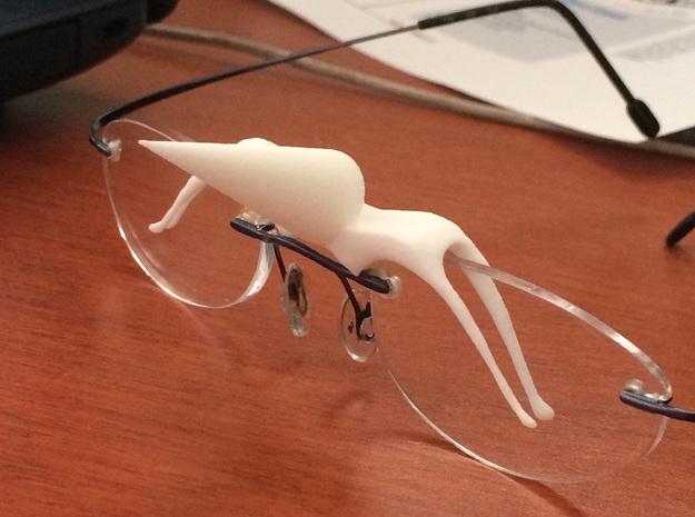 Unicorn Eyeglass Cap in White Natural Versatile Plastic