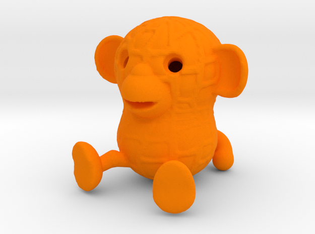 Peanutmonkey in Orange Processed Versatile Plastic