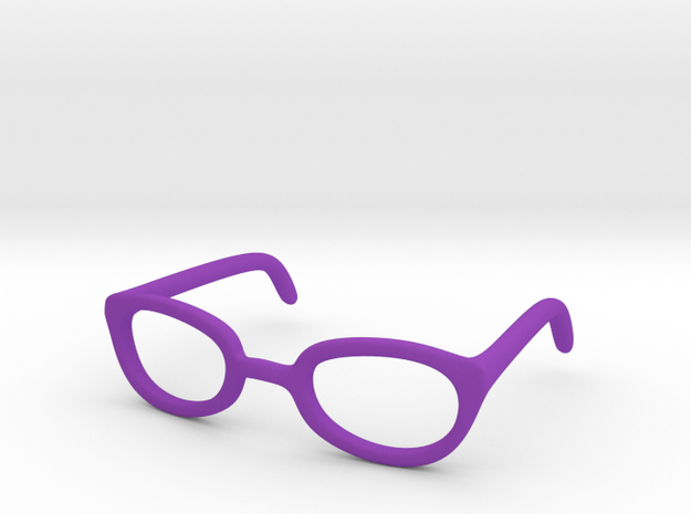 Eye Glasses Frames Egg: BJD doll size MSD in Purple Processed Versatile Plastic