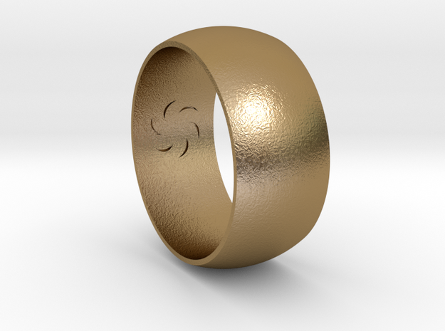 Ring Of Void 0.8in in Polished Gold Steel