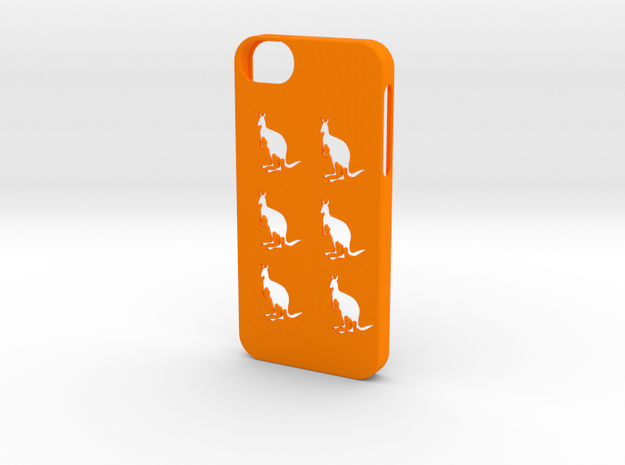 Iphone 5/5s kangaroo case in Orange Processed Versatile Plastic