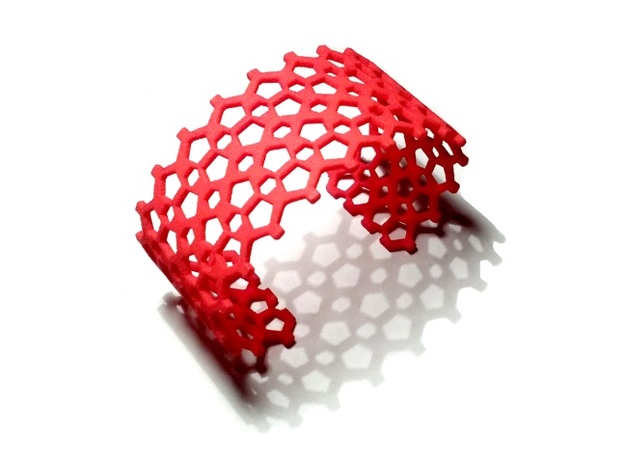 Mosaic Bracelet in Red Processed Versatile Plastic