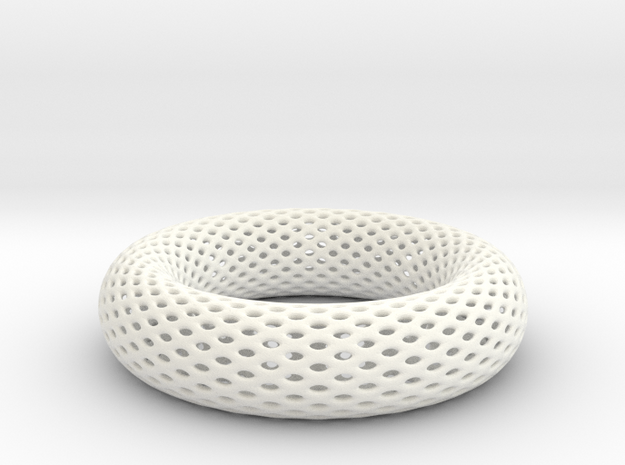Frohr Design Bracelet Voronoi  Style in White Processed Versatile Plastic