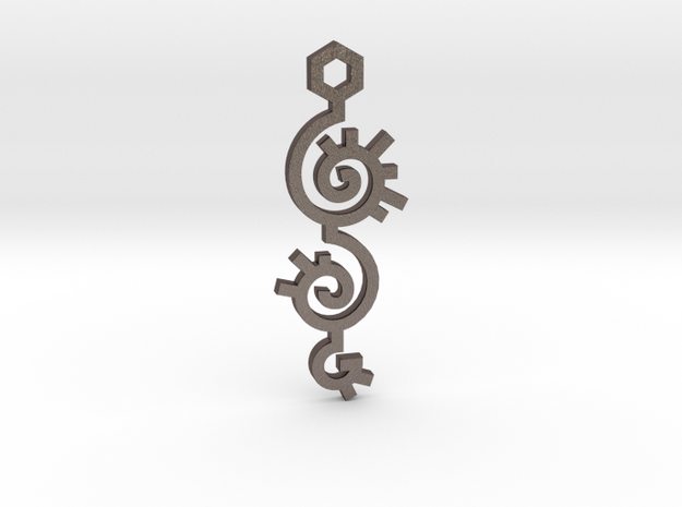 Spiral / Espiral in Polished Bronzed Silver Steel