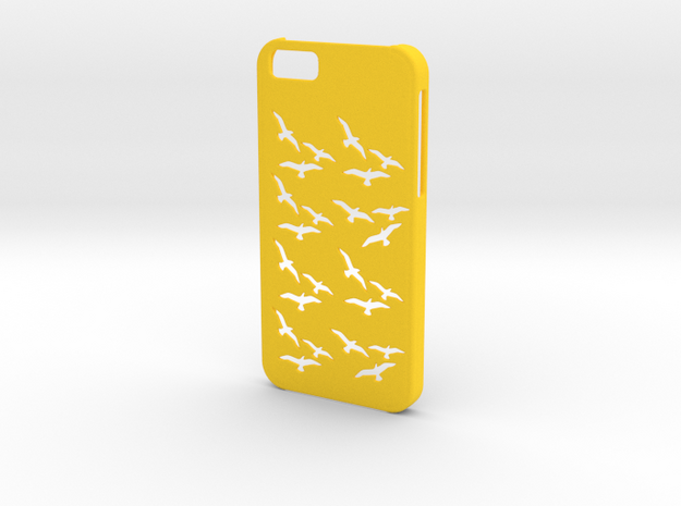Iphone 6 Birds case in Yellow Processed Versatile Plastic