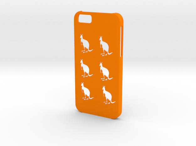 Iphone 6 Kangaroos case in Orange Processed Versatile Plastic