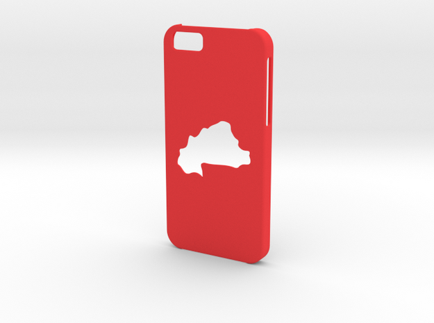 Iphone 6 Burkina Faso Case in Red Processed Versatile Plastic