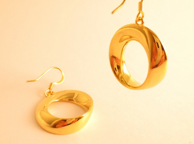 Mobius earrings in 18k Gold Plated Brass