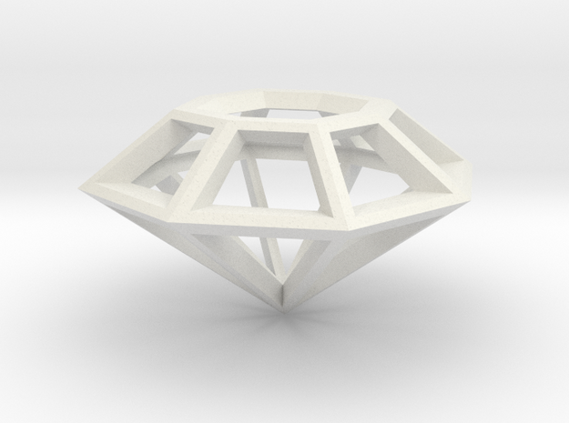 Diamond Prism in White Natural Versatile Plastic