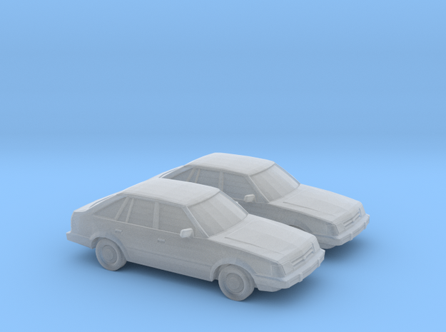 1/148 2X 1985-87 Ford Escort in Smooth Fine Detail Plastic