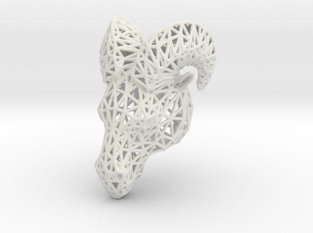 Ram Trophy Wireframe 100mm in White Natural Versatile Plastic