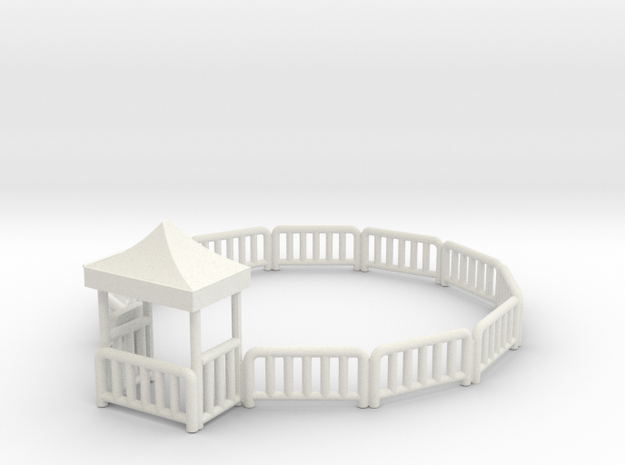 Bulgyfence with new top in White Natural Versatile Plastic