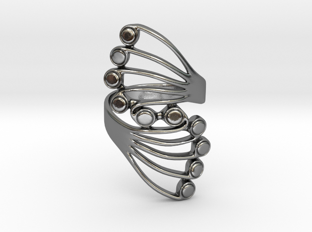 Butterfly Wing Ring Size 10 in Polished Silver