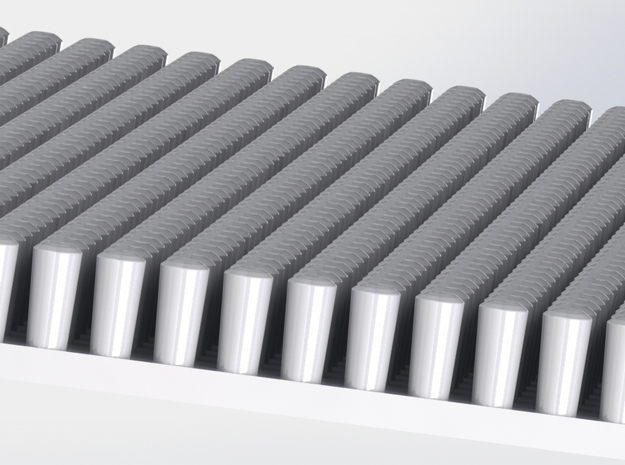 Scale Fastensers.  2070x 0.75mm 'Straight' Rivets in Tan Fine Detail Plastic