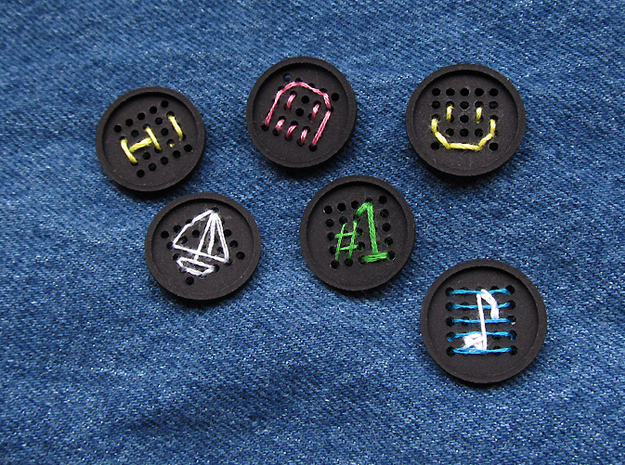 1" embroidery buttons (dozen)