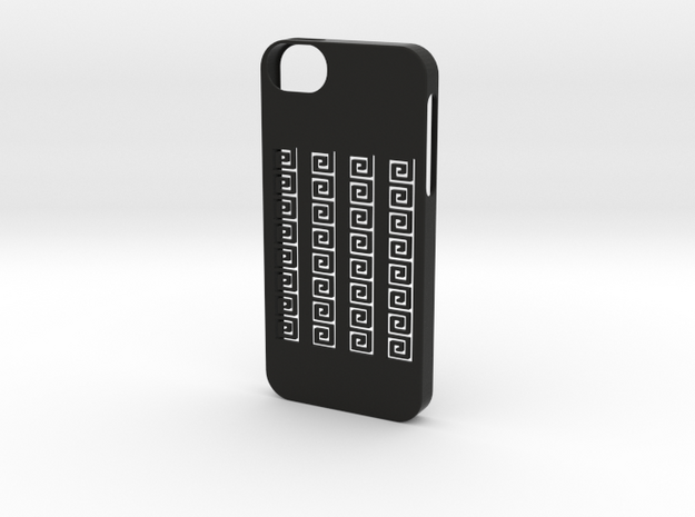 iphone 5 /5s case greek meander in Black Natural Versatile Plastic