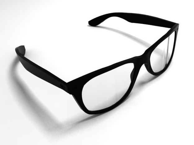 Wayfarer styled glasses - basic edition in Black Natural Versatile Plastic