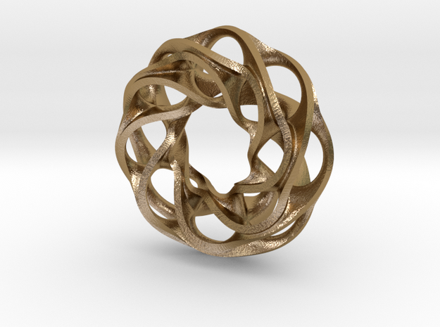 Circular Pendant in Polished Gold Steel