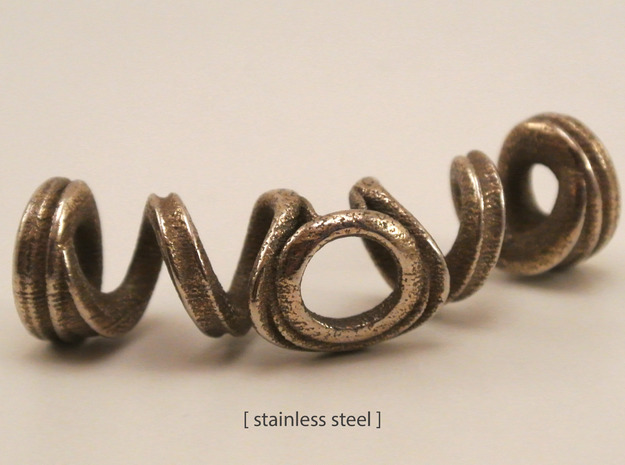 Spiral Bracelet in Polished Nickel Steel