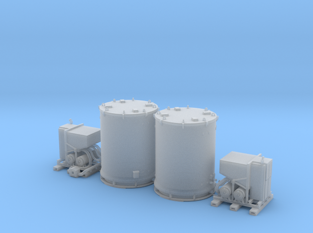N scale 1/160 Titan Rocket container & A/C unit x2 in Tan Fine Detail Plastic