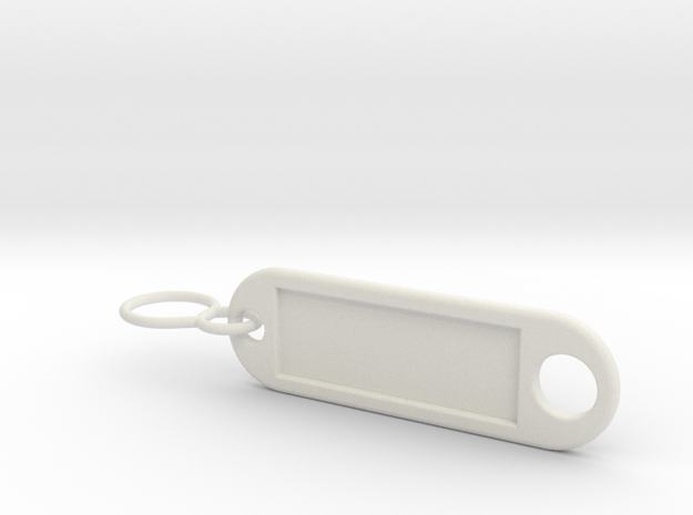real keychain in White Natural Versatile Plastic