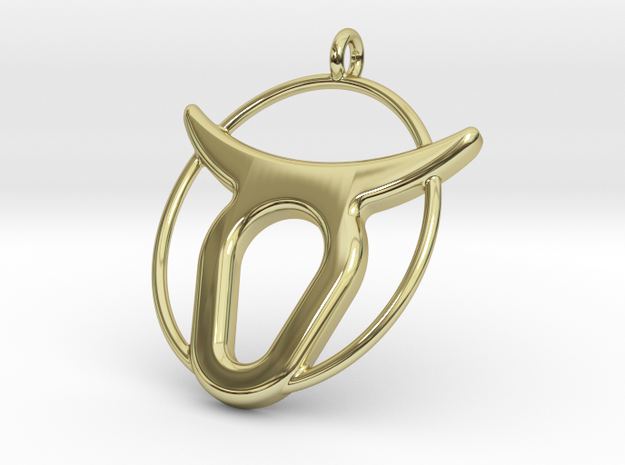 Taurus Pendant in 18k Gold Plated Brass