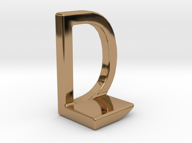 Two way letter pendant - DL LD in Polished Brass