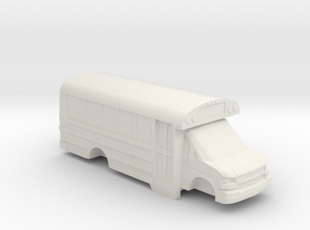 ho scale thomas minotour chevy express school bus in White Natural Versatile Plastic