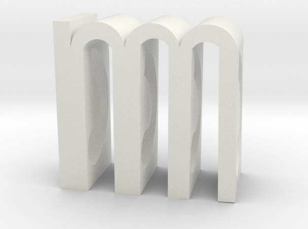 M Object-Poem Small in White Natural Versatile Plastic