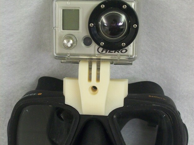 GoPro Goggle Mount- Back Piece in White Natural Versatile Plastic
