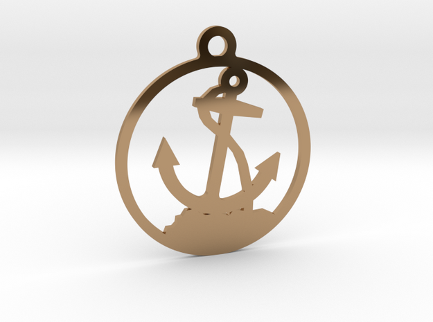 Anchor Pendent in Polished Brass