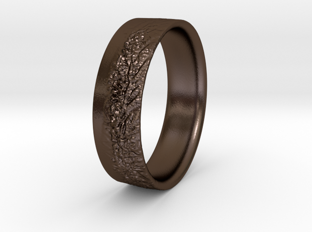 The Alps Ring in Polished Bronze Steel