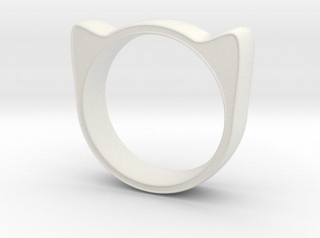 Meow ring 17mm in White Natural Versatile Plastic