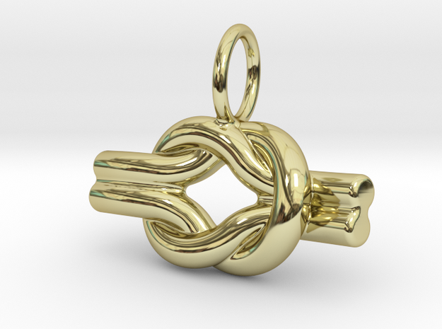 knot of Hercules in 18k Gold Plated Brass