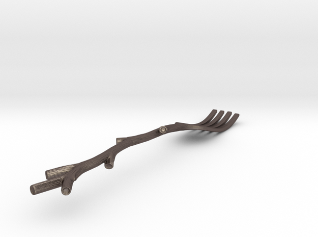Fork in Polished Bronzed Silver Steel