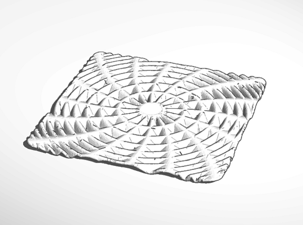 coaster pinwheel square in White Natural Versatile Plastic