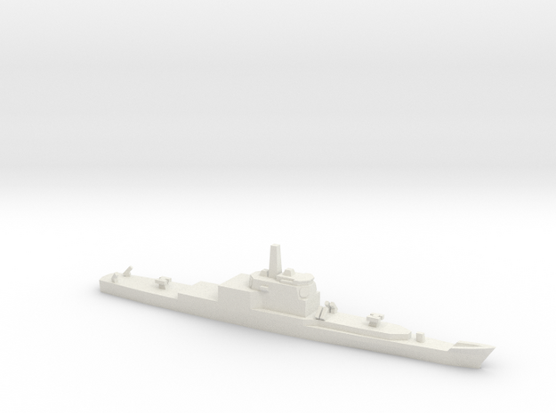 Long Beach Refitted with Aegis, 1/3000 in White Natural Versatile Plastic