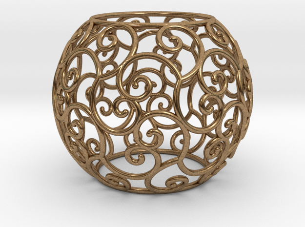 Triskel celtic sphere 2 (2,8+ring) in Natural Brass